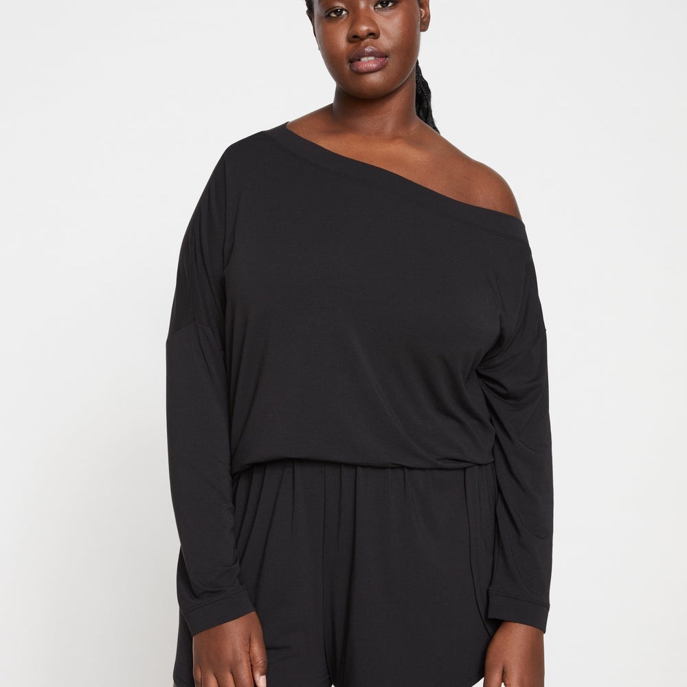 Universal Standard NWT black long sleeve Dolci Top Sz 4XS, 0/00, 4XS 18" Ptp